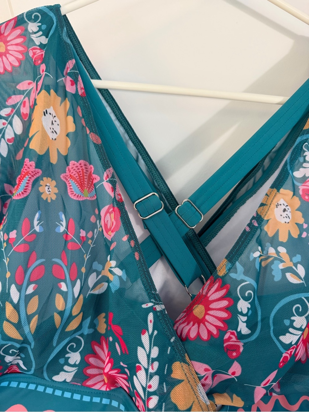 NWT BloomChic Emerald Green Floral Swim Sarong Dress - Picture 5 of 10
